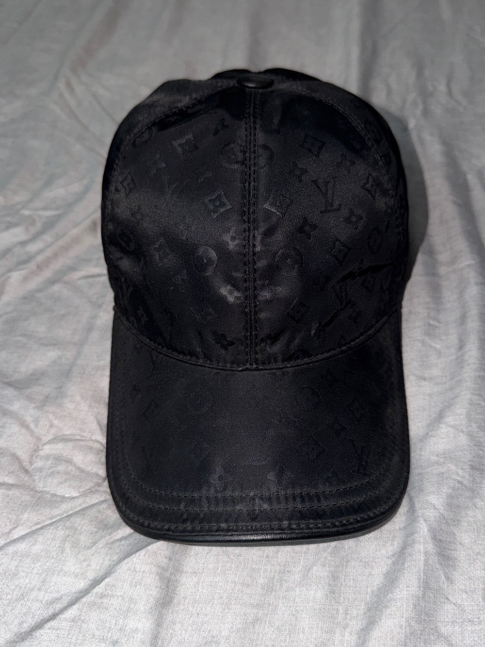 Louis Vuitton Black Monogram Baseball Cap